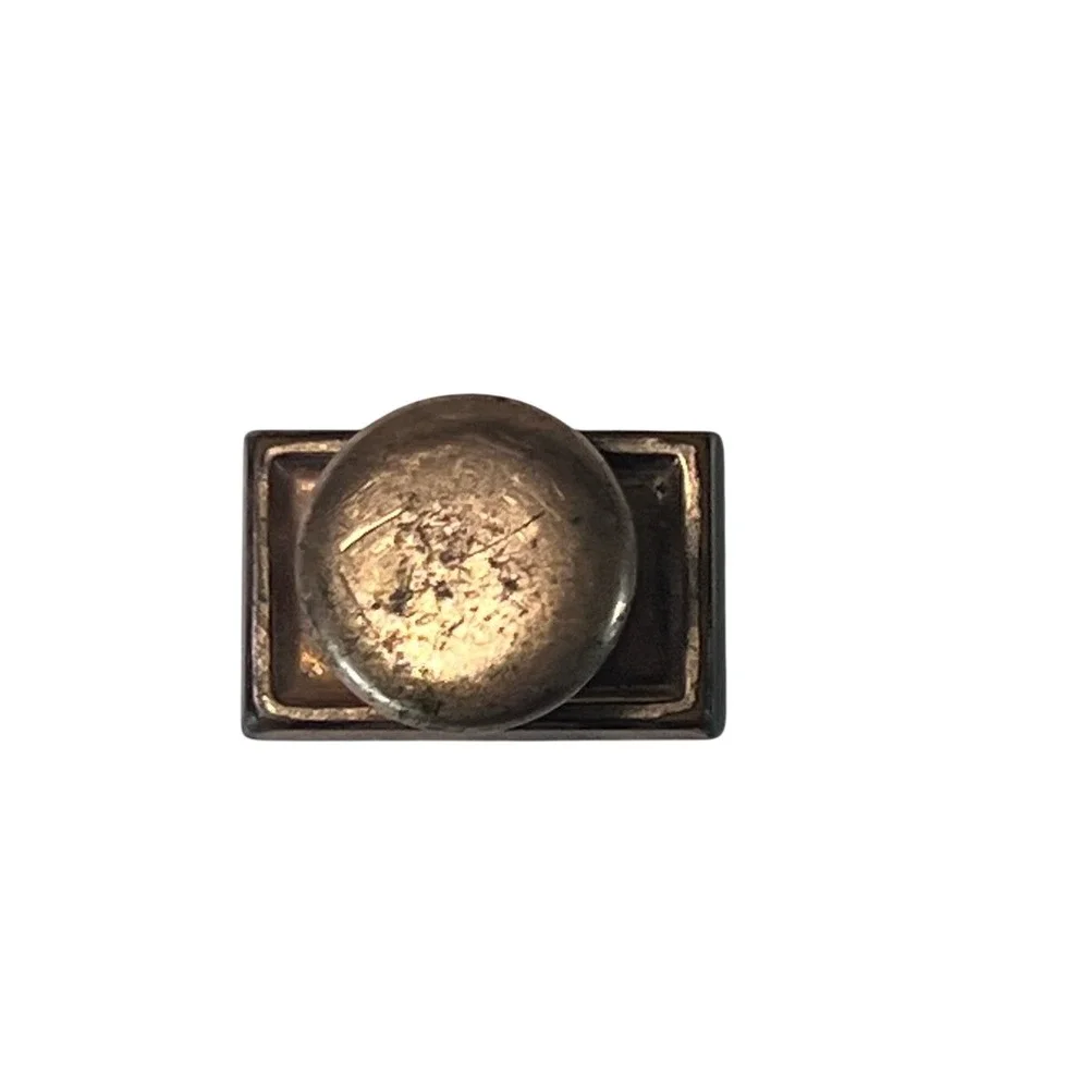 Unbranded Collar Stud Mens OS Rose Gold Good Antique Engraved Floral Rectangular